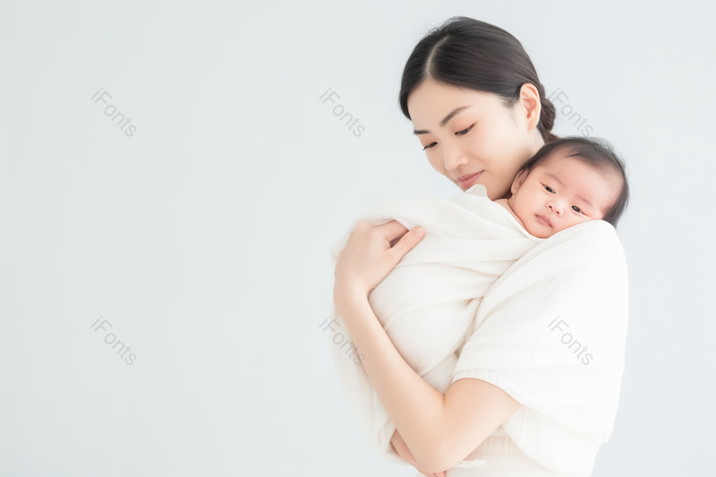 母婴妈妈抱着宝宝睡觉,高清,摄影图,摄影图片,图片大全,摄影图免费下载